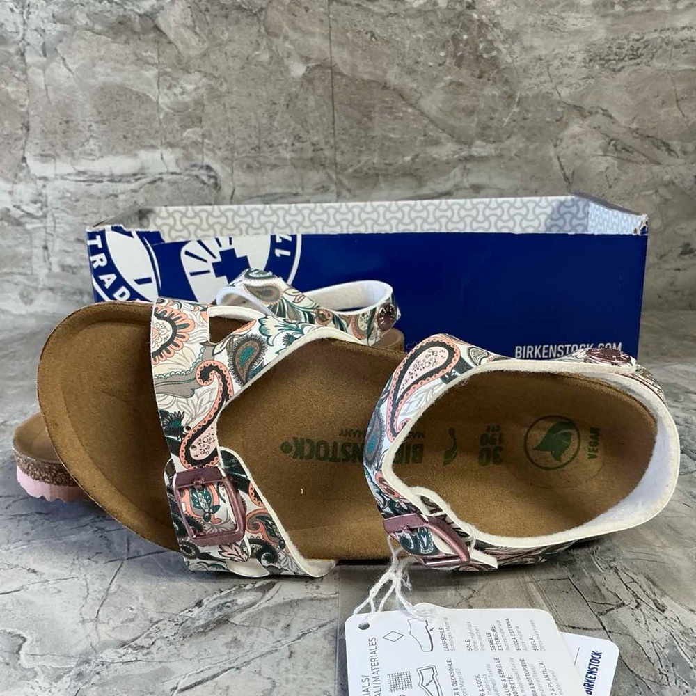 BIRKENSTOCK RIO VEGAN PAISLEY LIGHT ROSE BIRKO FLOR NARROW - Picture 6 of 6